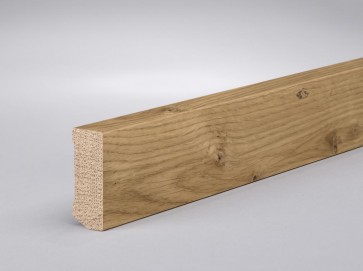 Asteiche Holz Sockel 40 mm x 20 mm, Oberkante gerade