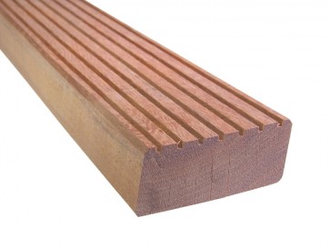 Muster Terrassendiele Bongossi Holz 95 mm x 190 mm | grob genutet