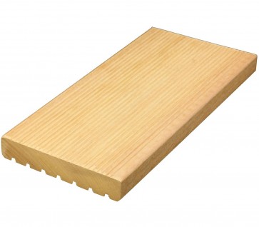 Garapa Dielen Holz genutet / gerillt 25 mm x 145 mm