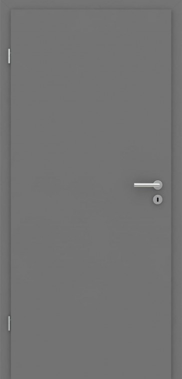 Tür mit Zarge Metallgrau | Höhe 198,5 cm und 211 cm | Türblatt MDF, Zarge CPL