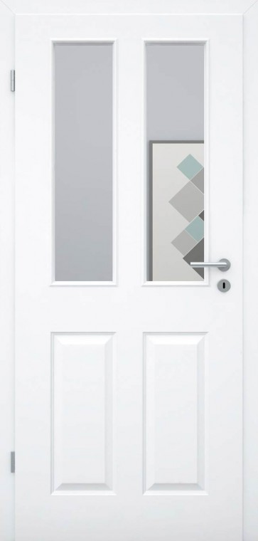 Türen weiß Landhaus mit Glas-Motiven kaufen - Türenfuxx