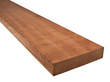 Mahagoni Holz Terrassendielen glatt 24 mm x 110 mm | FSC zertifiziert