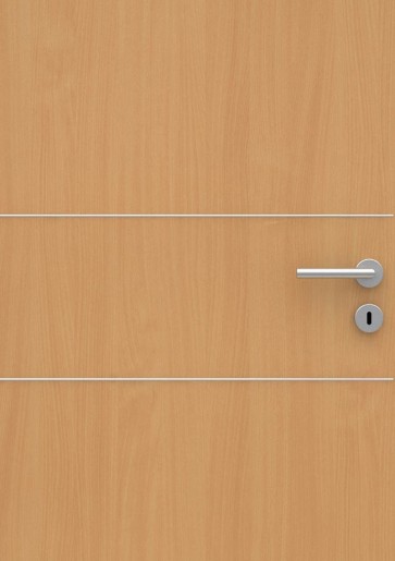 Buche Holzdesign CPL-Tür Muster mit Lisene L2