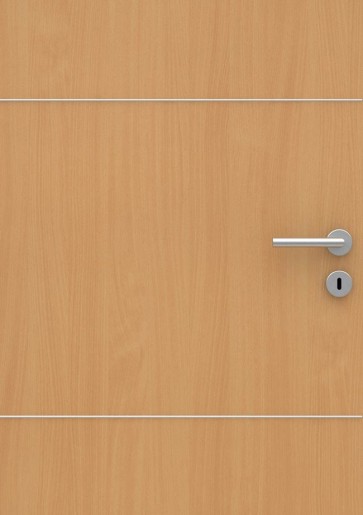 Buche Holzdesign CPL-Tür Muster mit Lisene L3