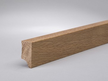 Fußleiste Eiche Massivholz 40mm x 20mm Oberkante gerade