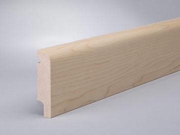 Sockelleiste Ahorn kanadisch Holz 80mm x 20mm (Oberkante gerundet)