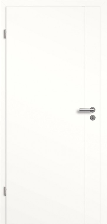 Weißlack Türelement (Tür+Zarge) mit Längsrille