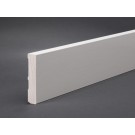 Sockelleiste Weiß lackiert Kiefer Massivholz RAL 9016 (Oberkante gerade, 2 mm Rundung, Fixlänge 2,4 m)