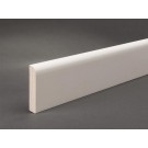 Weiße Sockelleisten Oberkante gerundet 60 mm x 11 mm Massivholz
