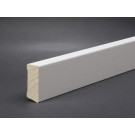 Massivholz Sockelleiste Weiß 40 mm x 16 mm Oberkante gerade (RAL 9010 / 9016)