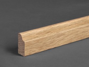 Hohlkehl Sockelleisten Eiche Fußleiste Fegeleiste 30mm x 30mm Massivholz 3,85€/m