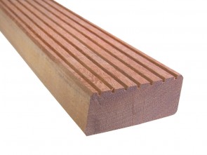 Muster Terrassendiele Bongossi Holz 75 mm x 190 mm | grob genutet