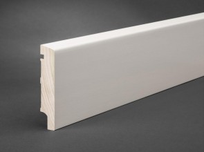 Leiste Weiß Holz 100 mm x 20 mm | Oberkante abgeschrägt