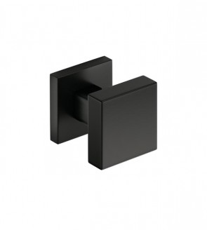 Türknopf Schwarz matt | Form Eckig | Maße 52 x 52 mm