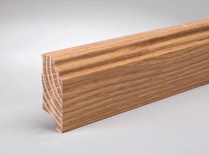 Sockel-/Flachleiste 6 x 24 mm Eiche weiß gebeizt Massivholz BÜRKLE 2,40m 