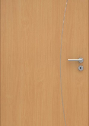Buche Holzdesign CPL-Tür Muster mit Lisene L9