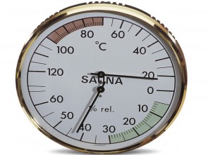Sauna Klimamesser | Sauna Thermo- und Hygrometer Ø 100 mm