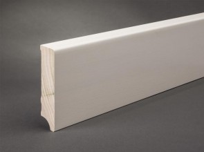 Weiße Sockelleisten Oberkante abgeschrägt 95 mm x 20 mm