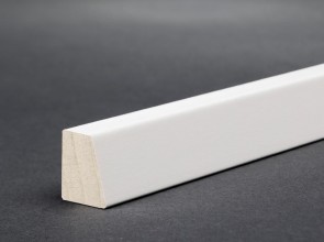 Deck- und Vorsatzleiste Weiß lackiert 18 mm x 14 mm Massivholz