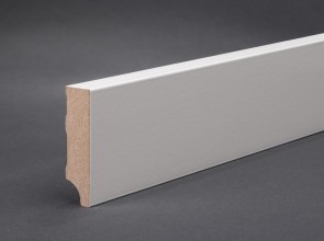 Sockelleiste weiß Massivholz 60mm x 16mm (Oberkante gerade)
