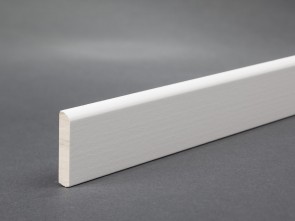 Sockelleiste Weiß lackiert 28 mm x 5 mm Massivholz