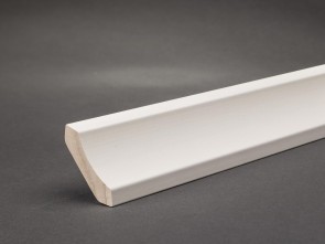 Hohlkehlleiste Weiß Massivholz 30 mm x 30 mm (RAL 9010/9016)