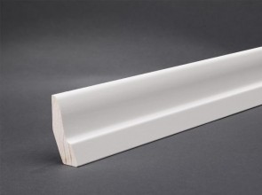 Weiße Sockelleiste Profilleiste 50 mm x 22 mm Massivholz