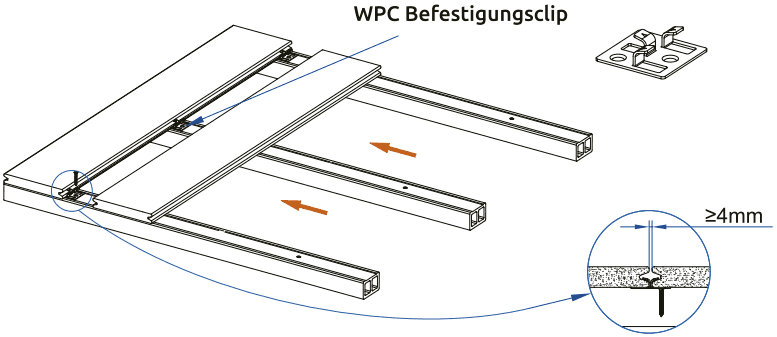 WPC-Befestigungsclip